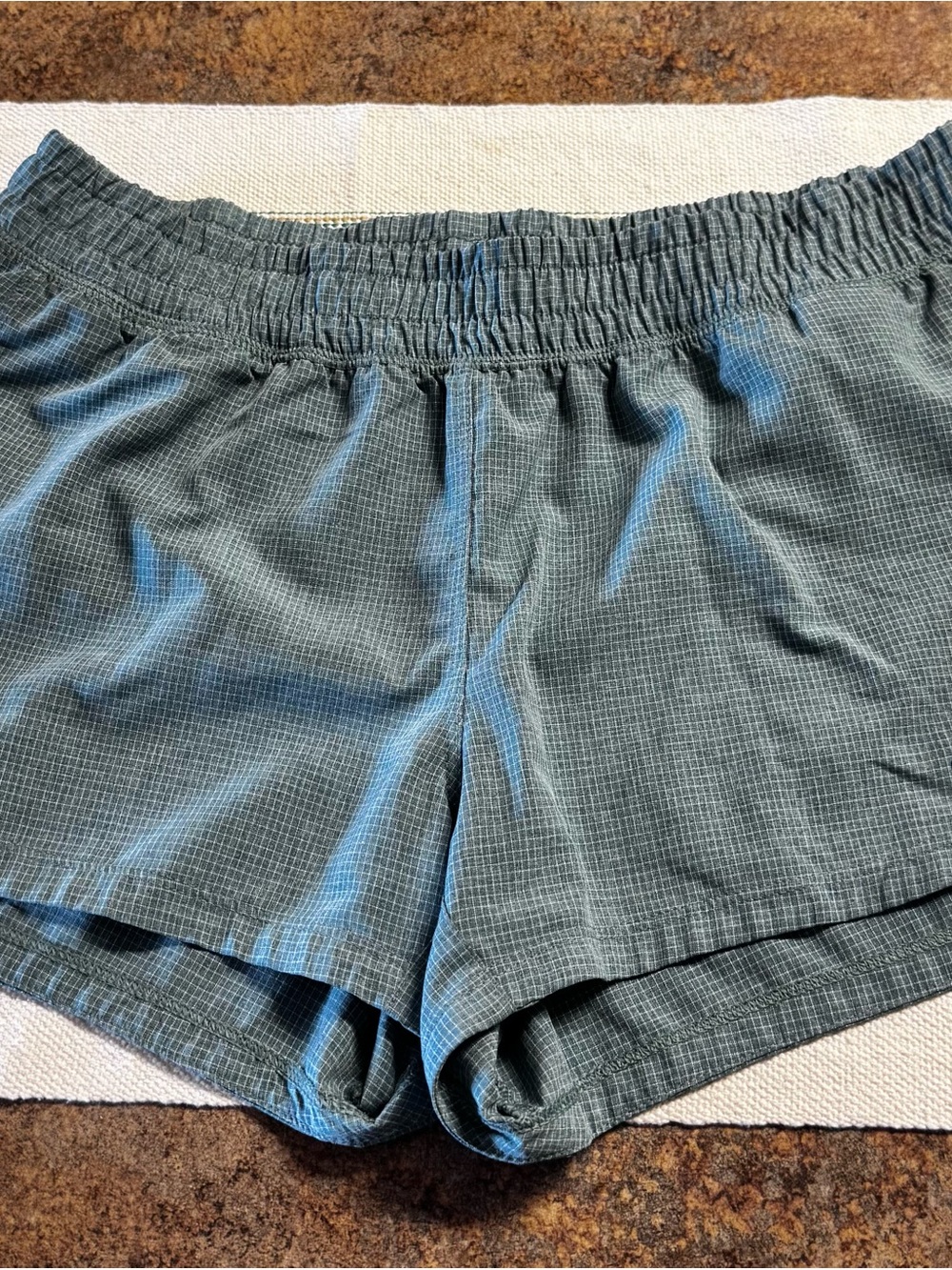 adidas Women's Olive Green Elastic-Waist Athletic Shorts